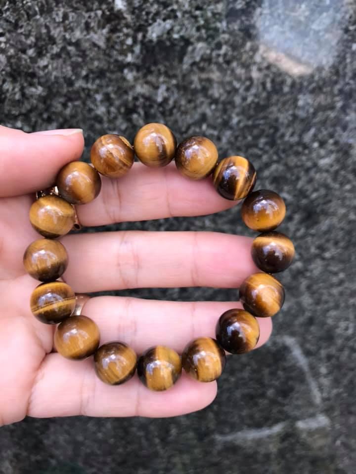 Vòng tay đá mắt hổ nâu - 6MM